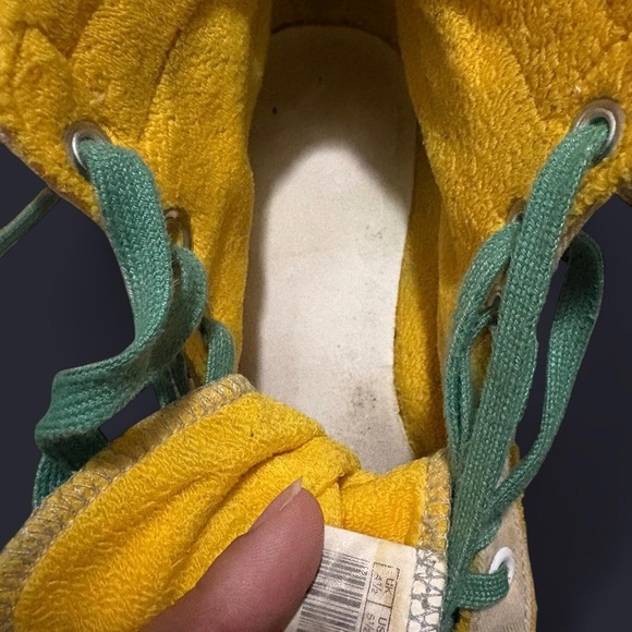 Puma High-Top Sneakers in Green, Yellow, Gray, and White - Picture 6 of 8